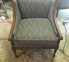 how i reupholstered two arm chairs