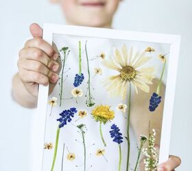 DIY Pressed Flowers in a Floating Glass Frame Craft