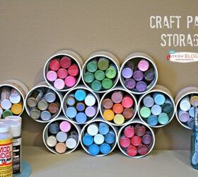 s craft organization ideas mom will love, Craft Paint Storage
