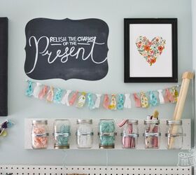 s craft organization ideas mom will love, Hanging Mason Jar Craft Storage