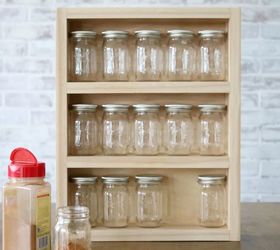 mini mason jar wooden storage rack