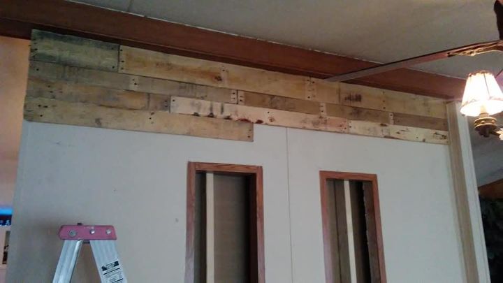 pared de madera recuperada