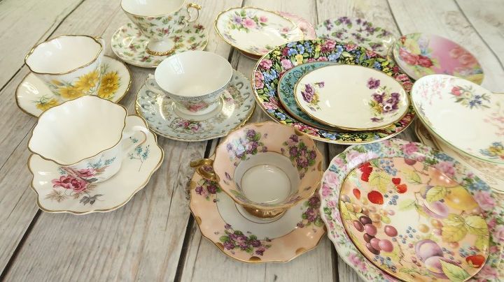 mosaic teacup planter