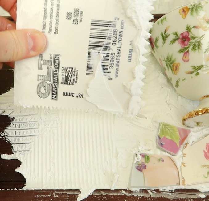 mosaic teacup planter