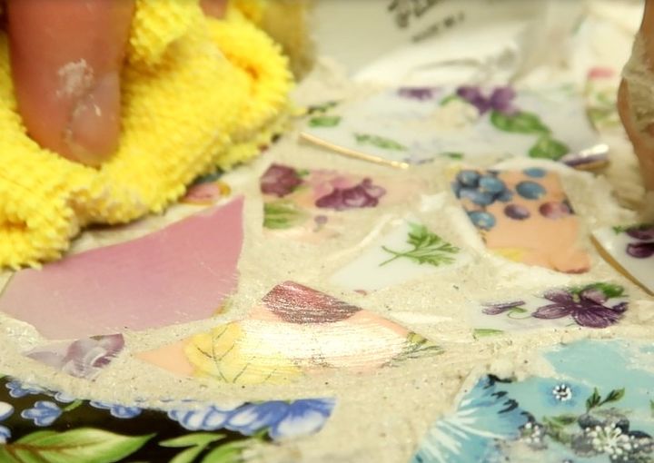 mosaic teacup planter