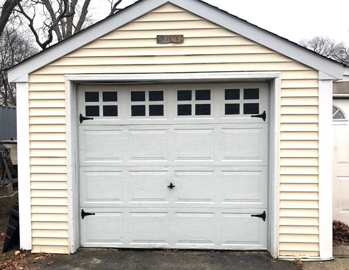 s 15 totally doable makeover ideas you can finish in one day, Spray paint faux windows on your garage door