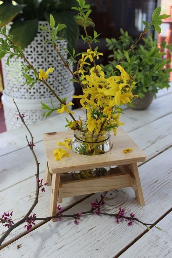 mesa de flores de estilo rural