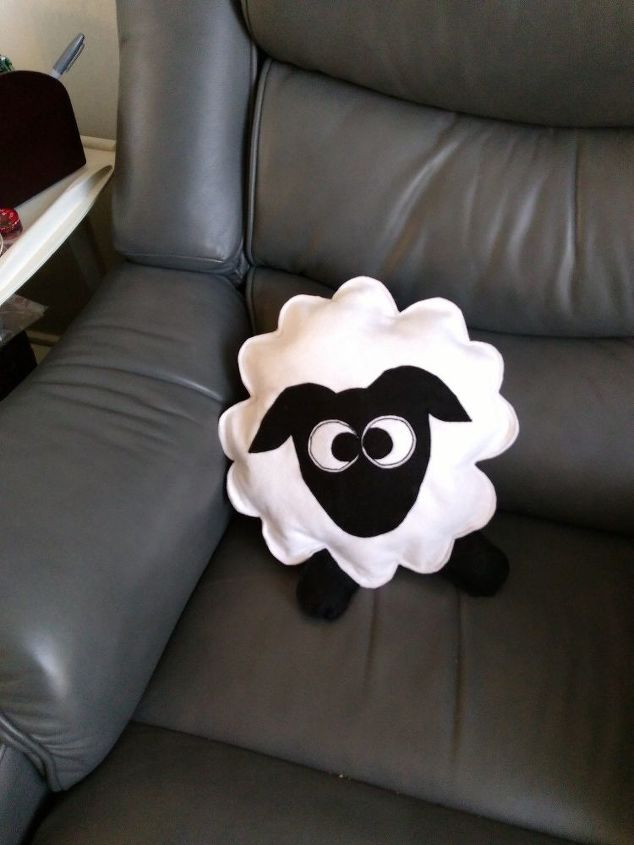 cute sheep cushion, Finished sheep