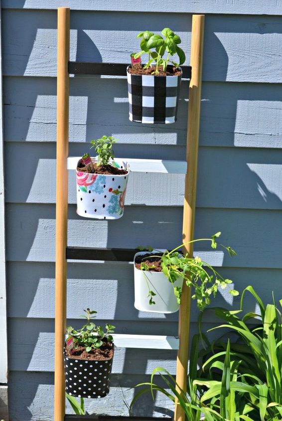 diy herb garden ladder planter