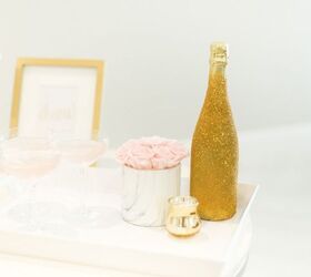 DIY Glitter Glam Champagne Bottle