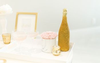 DIY Glitter Glam Champagne Bottle