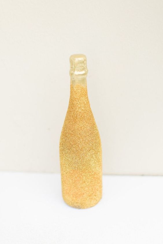diy glitter glam champagne bottle