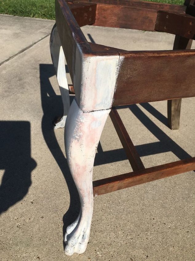 i painted some antique chairs white and they turned pink even through