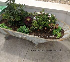 have you tried using an old bath to make into a container garden