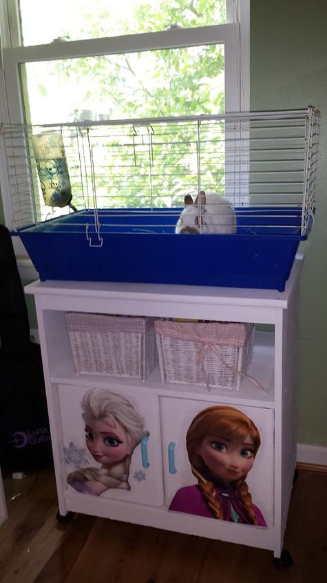 s 30 great ideas for every pet owner, Make A Microwave Cart A Stand For Bunnies