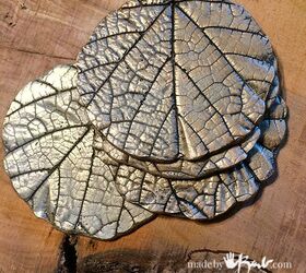 s 23 adorable ways you can make your own coasters, Faux Fossil Forest Concrete Coasters
