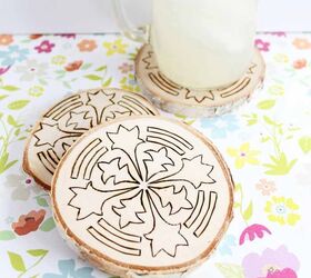 s 23 adorable ways you can make your own coasters, Wood Burned Coasters