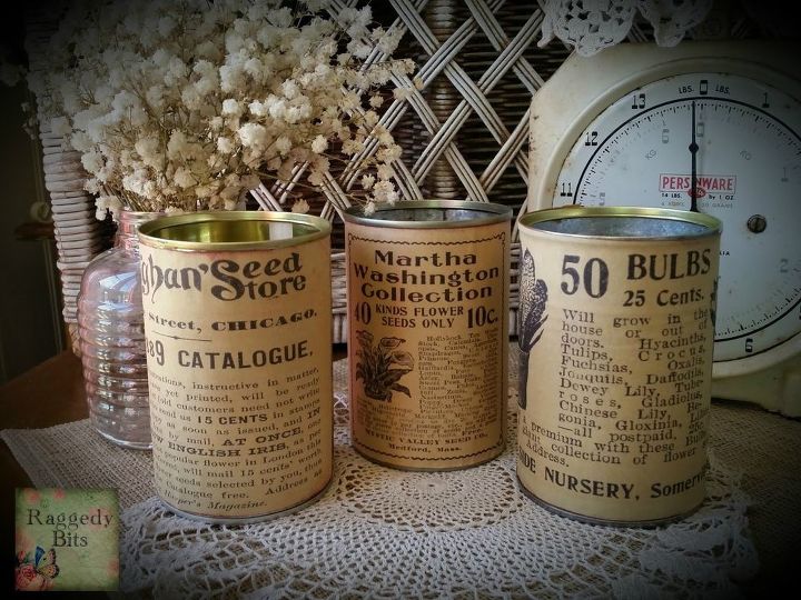 15 cute ways to decorate tin cans into planters, Cute and vintage