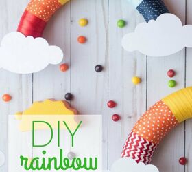 Guirnalda de cintas de arco iris DIY