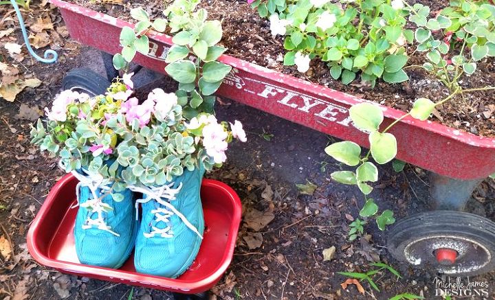 tennis shoe planters for summer