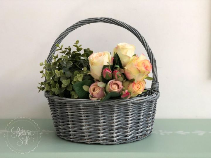 easy cane basket hack update to french grey wash chic