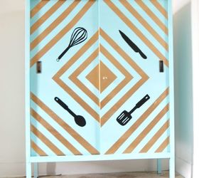 s 9 ways to bring color into your kitchen, Store Kitchen Tools In A Colorful Cabinet