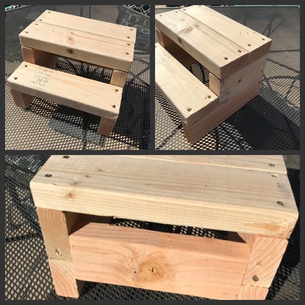 quick wood foot stool