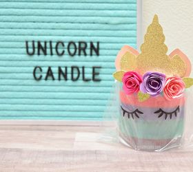 diy unicorn candle