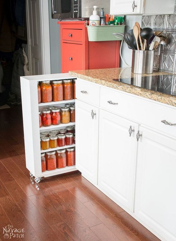 s these bloggers came up amazing organization ideas, Rolling Jar Storage