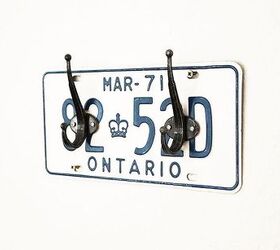 21 small things you can do to beautify your home this weekend, License Plate Coat Rack