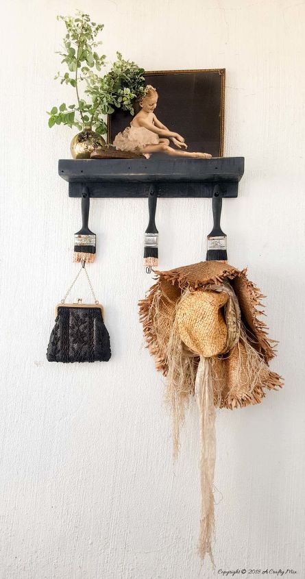 21 small things you can do to beautify your home this weekend, Repurposed Paint Brush Hooks