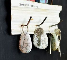 21 small things you can do to beautify your home this weekend, Personalized Rock Map Key Chain