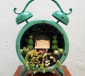 21 small things you can do to beautify your home this weekend, Fairy Garden in a Clock