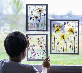 21 small things you can do to beautify your home this weekend, Pressed Flower Art Suncatcher