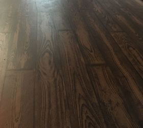 carpet and linoleum to faux wood floor, Close up