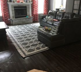 carpet and linoleum to faux wood floor