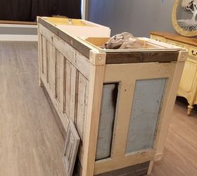 boutique counter from an old door, Counter coming together