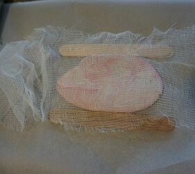 make faux bricks with poly clay and cheesecloth