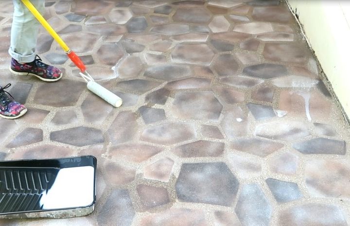 How To Fake A Beautiful Stone Patio For Just 50 Hometalk