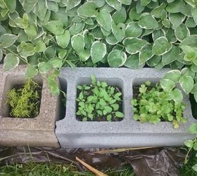 15 genius ways to use cinder blocks in your garden, Use a few as planter garden borders