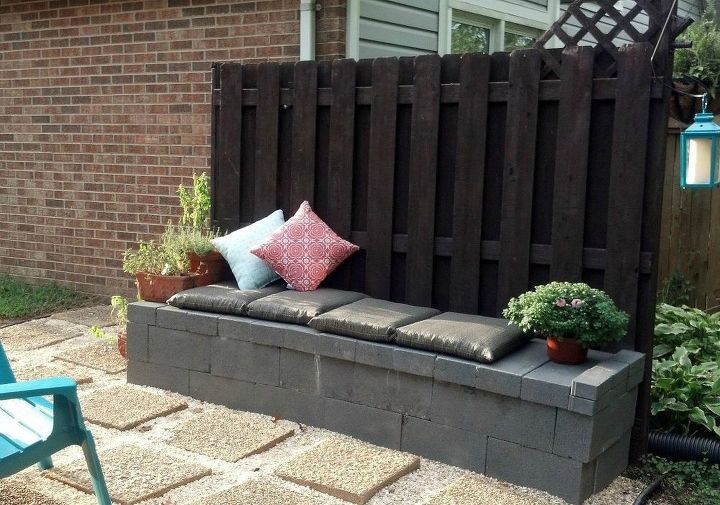 15 genius ways to use cinder blocks in your garden, Build a private corner for backyard BBQ s