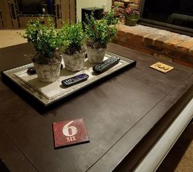 Easy Coffee Table Decor Doubles as Remote Control Tray