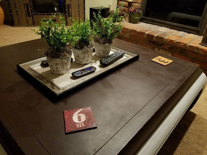 easy coffee table decor doubles as remote control tray