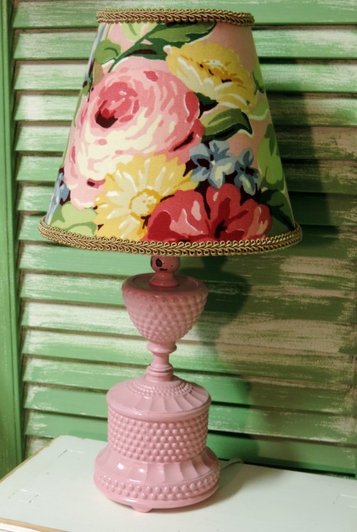 s spruce up your plain lamp with one of these great ideas, A Floral Fabric Makeover
