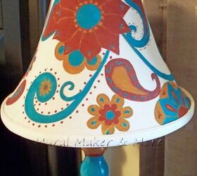 s spruce up your plain lamp with one of these great ideas, A Pretty Paisley Makeover