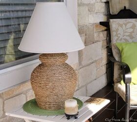 s spruce up your plain lamp with one of these great ideas, A Rope Wrapped Base Makeover