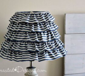 s spruce up your plain lamp with one of these great ideas, A Ruffled Fabric Makeover