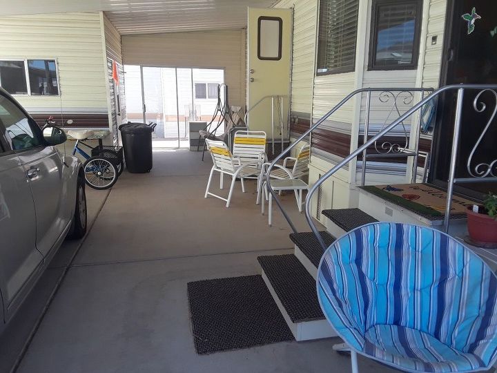 q what s an easy inexpensive way for me to brighten up my patio carport