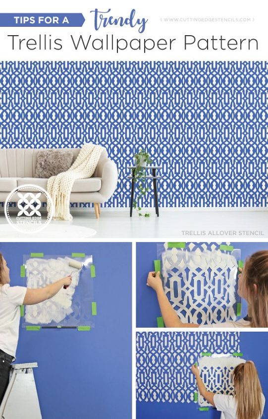 tips for a trendy trellis wallpaper pattern