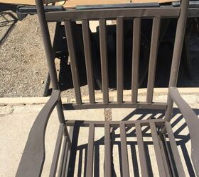 patio chairs fun makeover, Rusty old rocker chairs